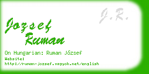 jozsef ruman business card